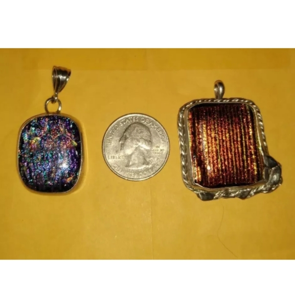 Showcase your unique style with this Dicroic Glass Pendant from Artisan. Crafted - Picture 1 of 9